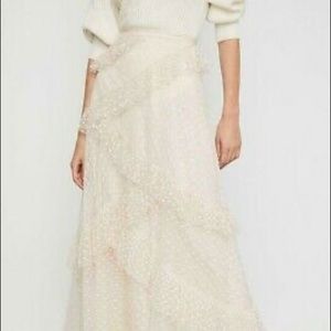 BCBGMaxAzria asymmetrical ruffle skirt